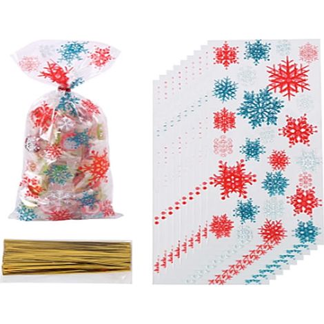 Weihnachtsplätzchentüten 12x27cm/100 Stück Schneeflocken (1/3)