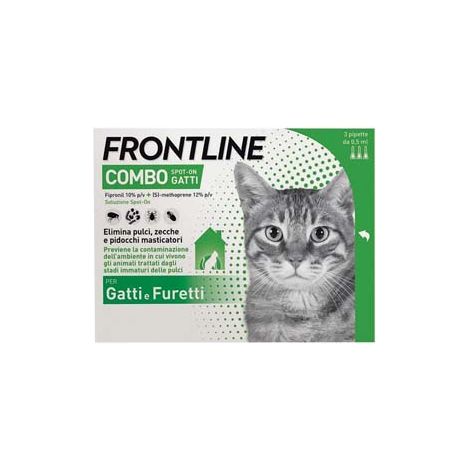 FRONTLINE COMBO PER GATTI E FURETTI in confezione da 3 pipette FRONTLINE