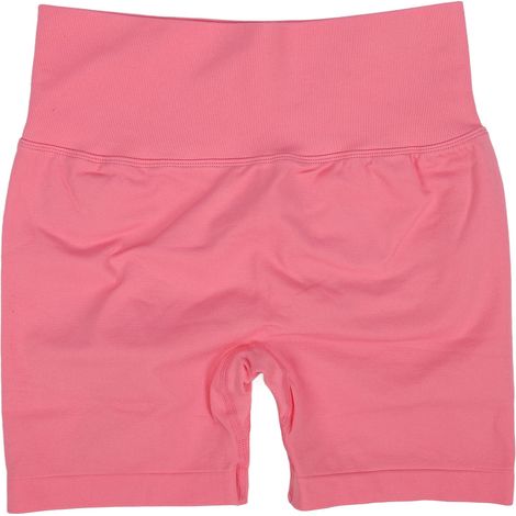 Shorty yoga taille haute femme - Shorts gaine ventre hip lift rose, respirants et doux pour course, fitness, sport. (1/5)