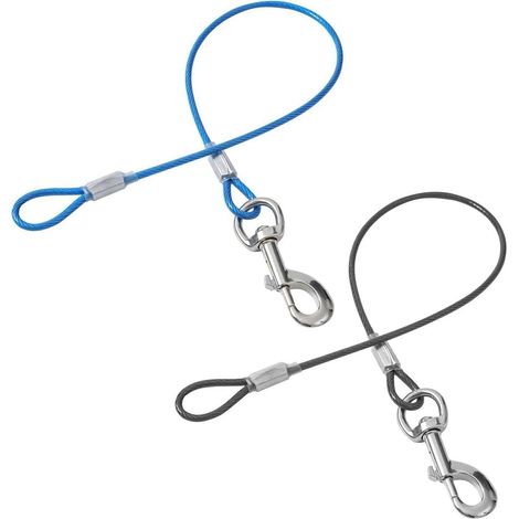 cinghie in corda, guinzaglio per animali domestici, guinzaglio, guinzaglio antimorso, da esterno (nero e blu). (1/5)