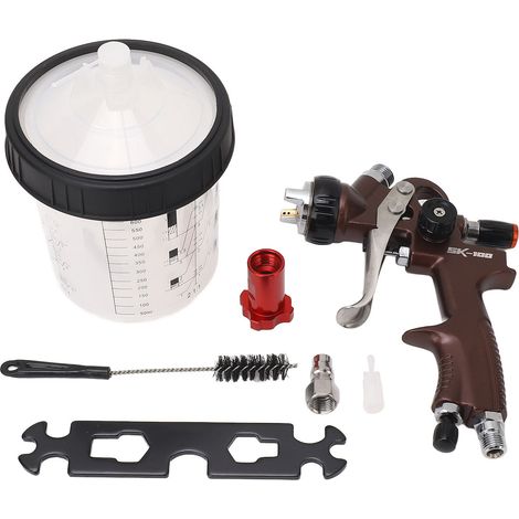 RASTKY Premium 1,3-mm-Hochleistungs-Spritzpistolen-Set für Auto- und Heimlackierung, 1,3 mm für Möbelreparaturen, Aluminiumlegierungs-Wandlackierung
