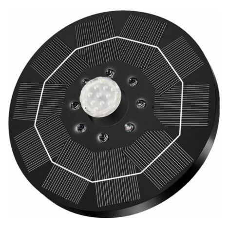 Pompe submersible solaire fontaine solaire piscine rocaille extérieure fontaine flottante stockage d'énergie avec fontaine lumineuse LED 3W (1/5)