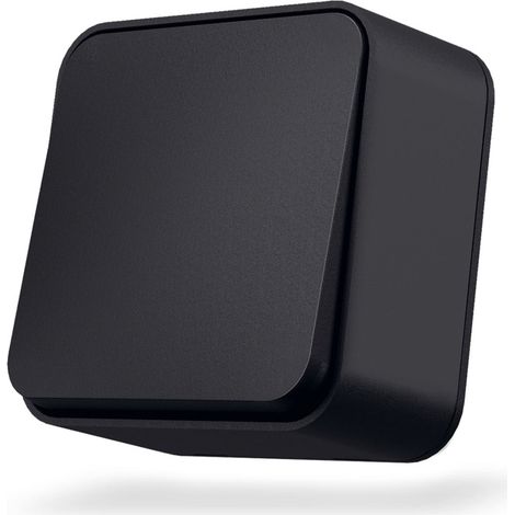 Interrupteur en saillie unipolaire unidirectionnel IP20 noir mat Videx Binera (1/5)