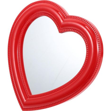 Miroir Cosmétique de Cœur Rouge, à Poser sur Bureau (1/5)