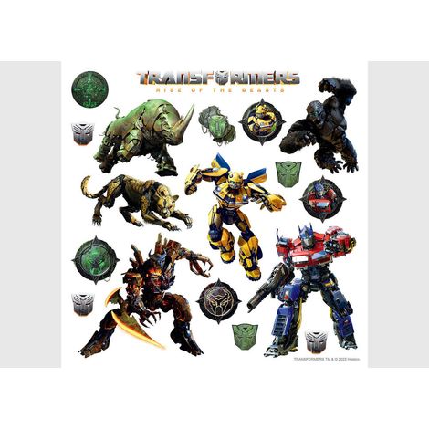 Stickers - Transformers avec Optimus Prime et les Decepticons- 1 planche 30 x 30 cm (1/5)