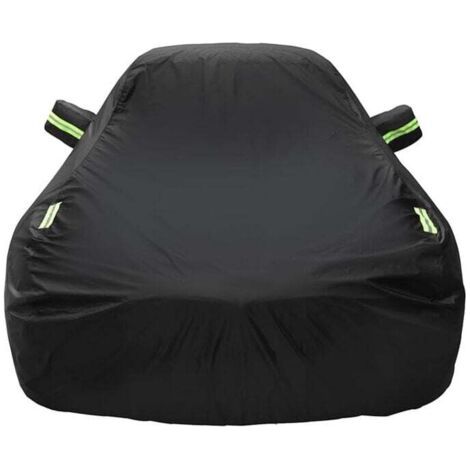 Funda impermeable para coche SUV - 480 x 175 x 150 cm - Negra - Protección solar exterior impermeable para SUV - Tejido recubierto de plata - Funda para coche