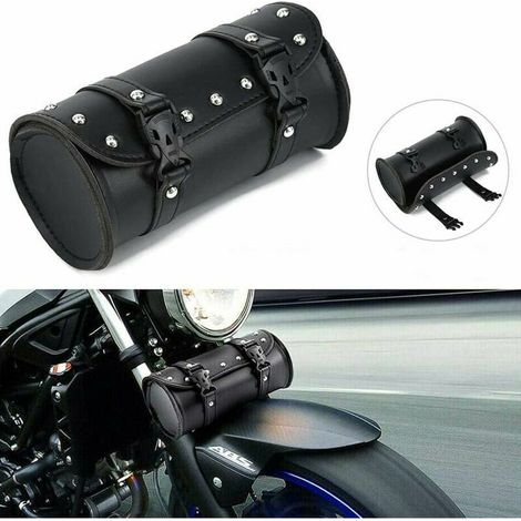 Sacoches moto, universelles, sacoche à outils, cuir, noir, sacoche à outils pour moto, étanche ou résistante à la chaleur (8,27 x 3,94 x 3,94 x 3,94 pouces)