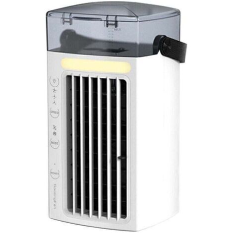 Mobile Klimaanlage, tragbare Klimaanlage, per USB wiederaufladbar, persönliche Klimaanlage mit 3 Geschwindigkeiten, SERBIA, Kühlleistung 1,5 kW, weiß, Klasse A