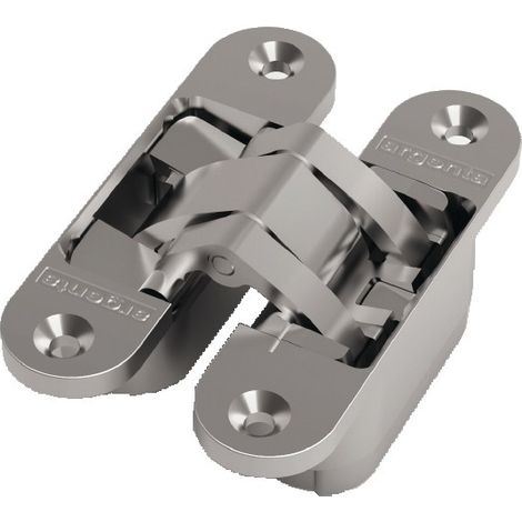 Charnière invisible Medium en zamak dimensions 111x29mm finition chromée mate - ARGENTA – 70000002 (1/2)