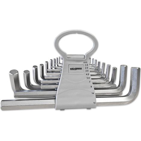 JEU DE CLES MALES 6 PANS ALLEN BTR LONGUES 1,5 A 19 MM - 18 PCS (1/3)