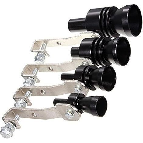 Échappement Noir Faux Turbo Sifflet Pipe Sound Silencieux Blow Off Valve Bov 1 PC- XL (1/5)