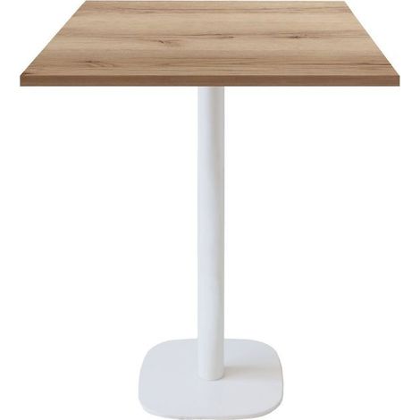 Mange-debout 70 x 70 cm - modèle Round banc chêne delano