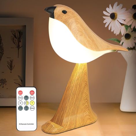 Lampe de Table Tactile, Petite Lampe de Chevet avec Minuterie, Sans Fil, 3 Modes, Veilleuse à Intensité Variable pour Enfants, Batterie Rechargeable (1/5)