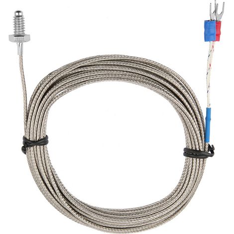 Sonde de température filetée M6 BSW câble thermocouple type K longueur 5 m pour mesure précise (1/5)