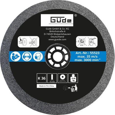 Güde Schleifscheibe K 36 125 x 16 x 20 mm Doppelschleifer & Schärfgeräte