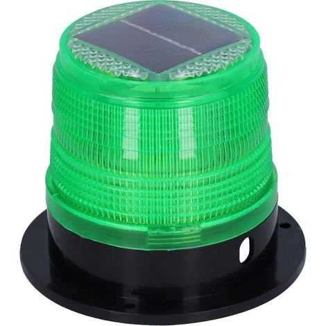 Solarbetriebene LED-Blitzwarnleuchte mit Magnetfuß für Baustellen und Verkehr (Grün) (1/5)