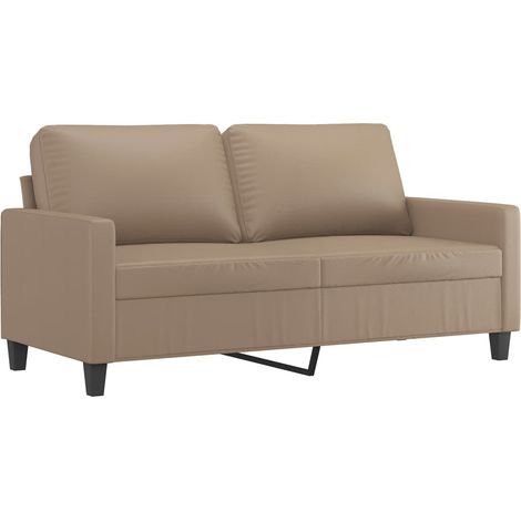 Canapé à 2 places,Sofa pour Salon,Banquette Cappuccino 140 cm Similicuir CFW606739 (1/5)
