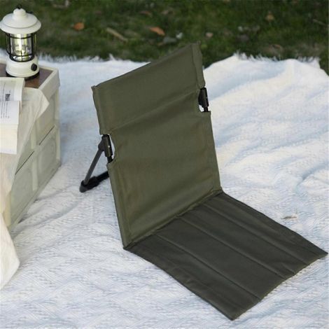 Chaise de plage pliante noire, siège portable, chaise de plage basse --- (1/5)