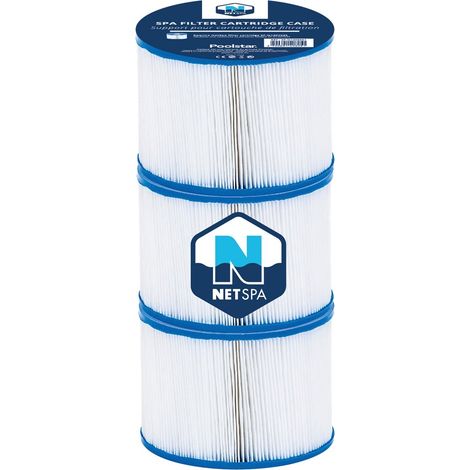 Set mit 3 NetSpa Spa-Filterpatronen - Ø 10.4 cm x H 8cm -150 Falten - Reinigung/Erhaltung der Wasserqualität -. - 3er-Set
