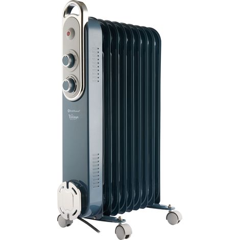 Oil Filled Radiator 2KW Vintage 9 Fin Blue by Rediffusion REDB14KBLEE