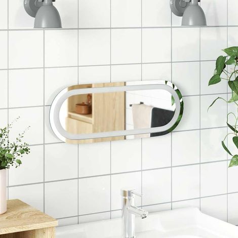 vidaXL Specchio da Bagno LED 40x15 cm Ovale (1/5)