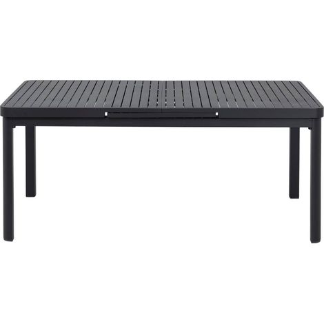Table de jardin en aluminium gris foncé Kaïa (1/5)