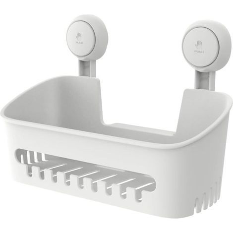 pair Etagère Douche sans Perçage Réutilisable Etagère Ventouse Simple d'Installation Charge 10KG Impérable Rangement Douche pour Carrelage Paroi de la Douche Salle de Bain & Cuisine-Fei Yu (1/4)