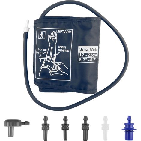 Brassard Tensiomètre de Remplacement 17-22cm Brassard de Tensiomètre électrique Tensiomètre Petit Brassard Avec 6 Connecteurs, Compatible avec la Plupart des Tensiomètres (1/5)