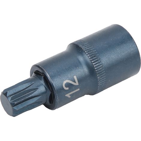 Douille de tournevis en acier allié bleui, clé rapide 12 pans, adaptateur d'embout de vissage 1/2", M12 (1/5)