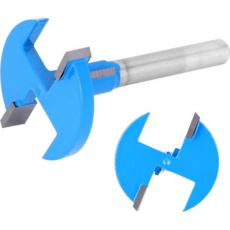Gerader T-Fräser mit 0,3-Zoll-Griff und T-Nut für elektrische Trimmer und Graviermaschinen (Blau)