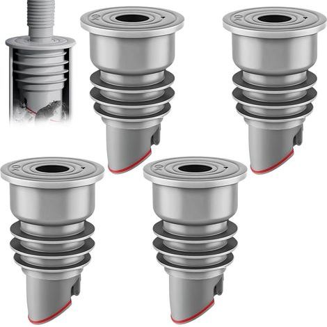 Washing machine drain hose seal: 4 pieces 35-40 mm sink drain seal, washing machine hose seal, silicone floor drain hose seal (1/4)