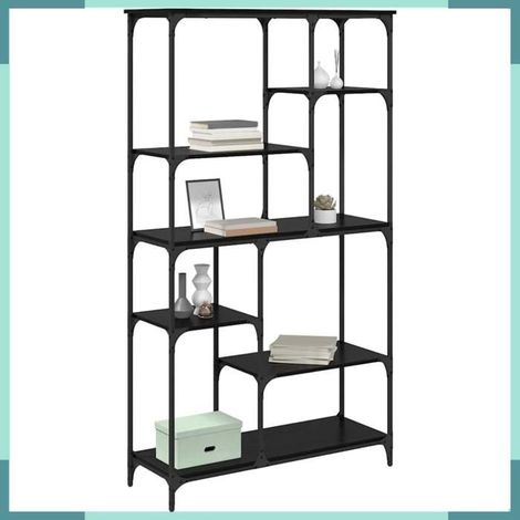 Étagère - 882777 - Chêne noir - Bois d'ingénierie - 99 x 35,5 x 176 cm (1/5)