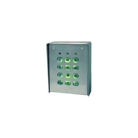 Clavier à code filaire SU2SAB avec touches ABS et boîtier inox en applique - 12/24V, 20 à 200 mA, IP65 - 60 codes
