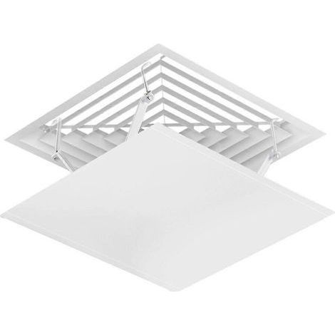 Déflecteur carré de ventilation pour climatiseur central de plafond. avec réglage de la direction du flux d'air. (1/2)