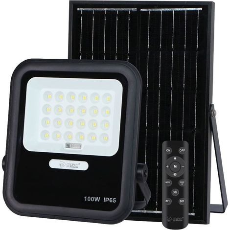 Proiettore solare LED Miloha 6W 6500K IP65 Nero