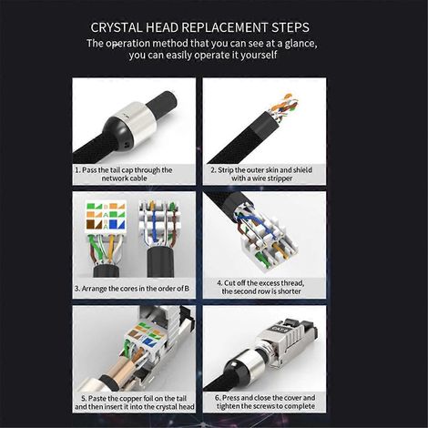 Câble Ethernet Cat8 10G 20 000 Kbit/s haut débit SSTP UTP pour TV, ordinateurs portables, routeur, connecteur RJ45, longueur 2 m (1/5)