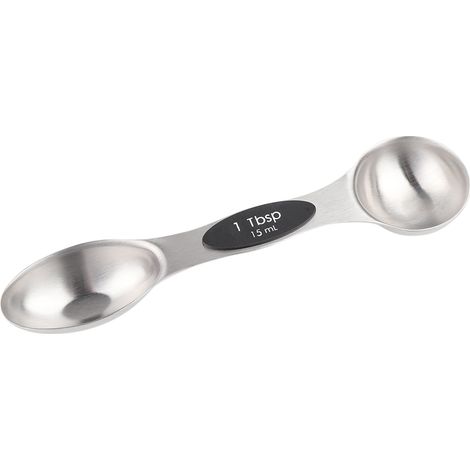 8 cuillères doseuses en acier inoxydable magnétiques avec grattoir pour café et épices (1/5)