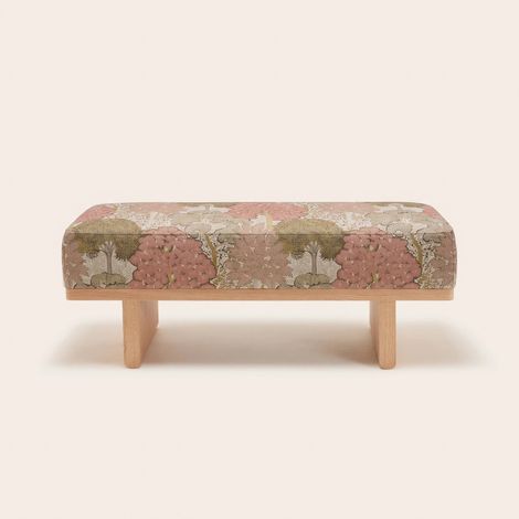 Banc en Bois et jacquard Alisia ANCA (1/4)