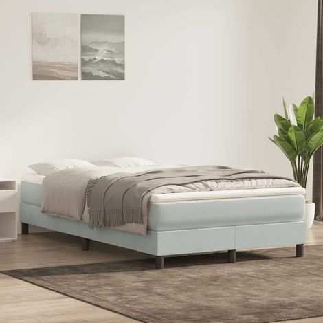 Boxspringbett ohne Matratze Hellgrau 120x220 cm Samt (1/5)