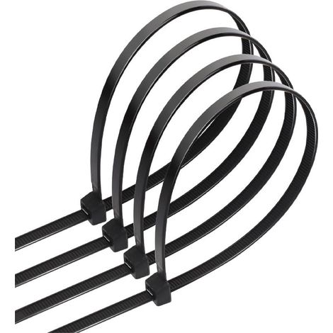 Lot de 40 serre-câbles en nylon noir de 3,6 x 150 mm pour fixer et organiser les câbles, parfaits pour les projets électriques et les installations. (1/5)