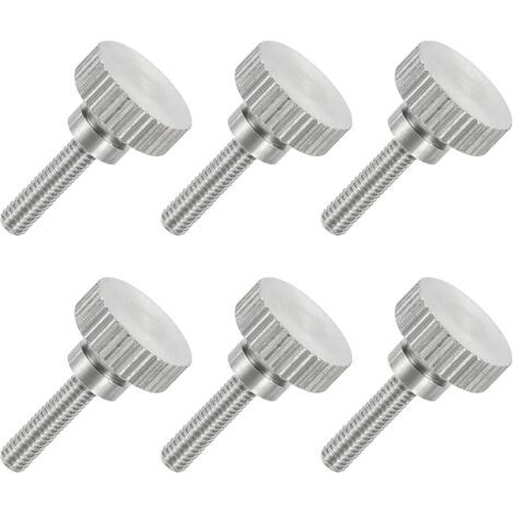 6 PCS Vis A Papillon A Tete Plate Moletée M3 x 12mm, Boulons A Papillon Filetés En Acier Inoxydable 304 Pour Eclairage Electroménager Equipement Electronique (1/5)