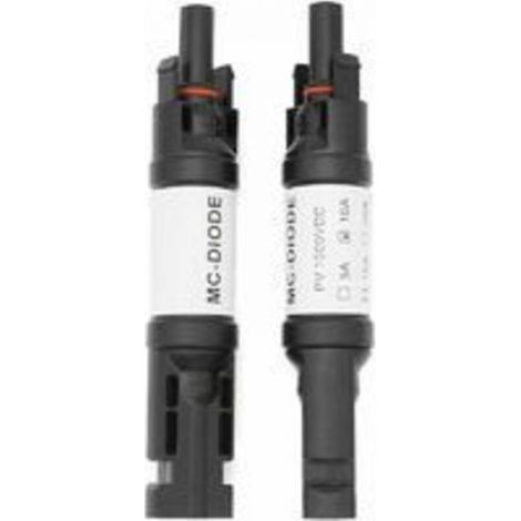 2 PCS Connecteur MC-4 avec diode, 10A DC1000V Diode Connecteur de panneau solaire parallèle MC-4 Mâle/Fem PV Énergie solaire Photovoltaïque Adaptateur de câble solaire (1/4)
