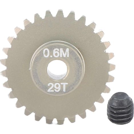 Pignon 0,6M en alliage d'aluminium, alésage de 3,175 mm, pour moteurs SCX10 TRX4 1/8 1/10 Crawler 29T (1/5)