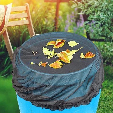2 Pcs Filet pour Citerne de Pluie, 95 cm Récupérateur Eau de Pluie pour Tonneau Réglable Filtre Eau de Pluie avec Cordon de Serrage (1/3)