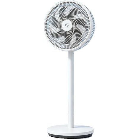 Ventilateur de table debout, design à 7 pales, hauteur réglable, BLANC (1/2)