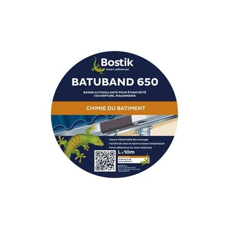 Batuband 650 Orange Largeur 30cm Rouleau De 10 M Bostik