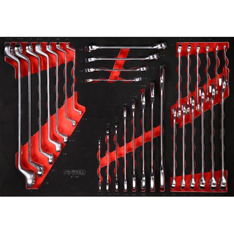 KS-Tools 811.0031 Schraubenschlüssel-Satz in Schaumstoffeinlage, 31-tlg, Zoll (1/2)