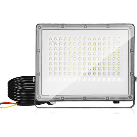 Wolketon Proiettore a LED da 100W - Illuminazione esterna a LED - Proiettore a LED - Luce fredda IP65 per Garage. Giardino. Terrazza