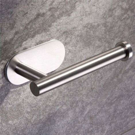 FENOPLASTICAPorte Papier Toilette, Support Premium sans Perçage, Porte Rouleau Papier Toilette Mural en Acier Inoxydable pour Cuisine et Salle de Bain, Couleur Argent Porte-papier toilette (1/4)