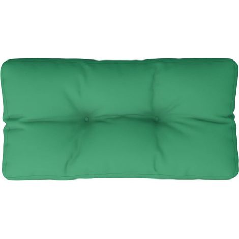 Coussin de palette vert 80x40x12 cm tissu (1/5)